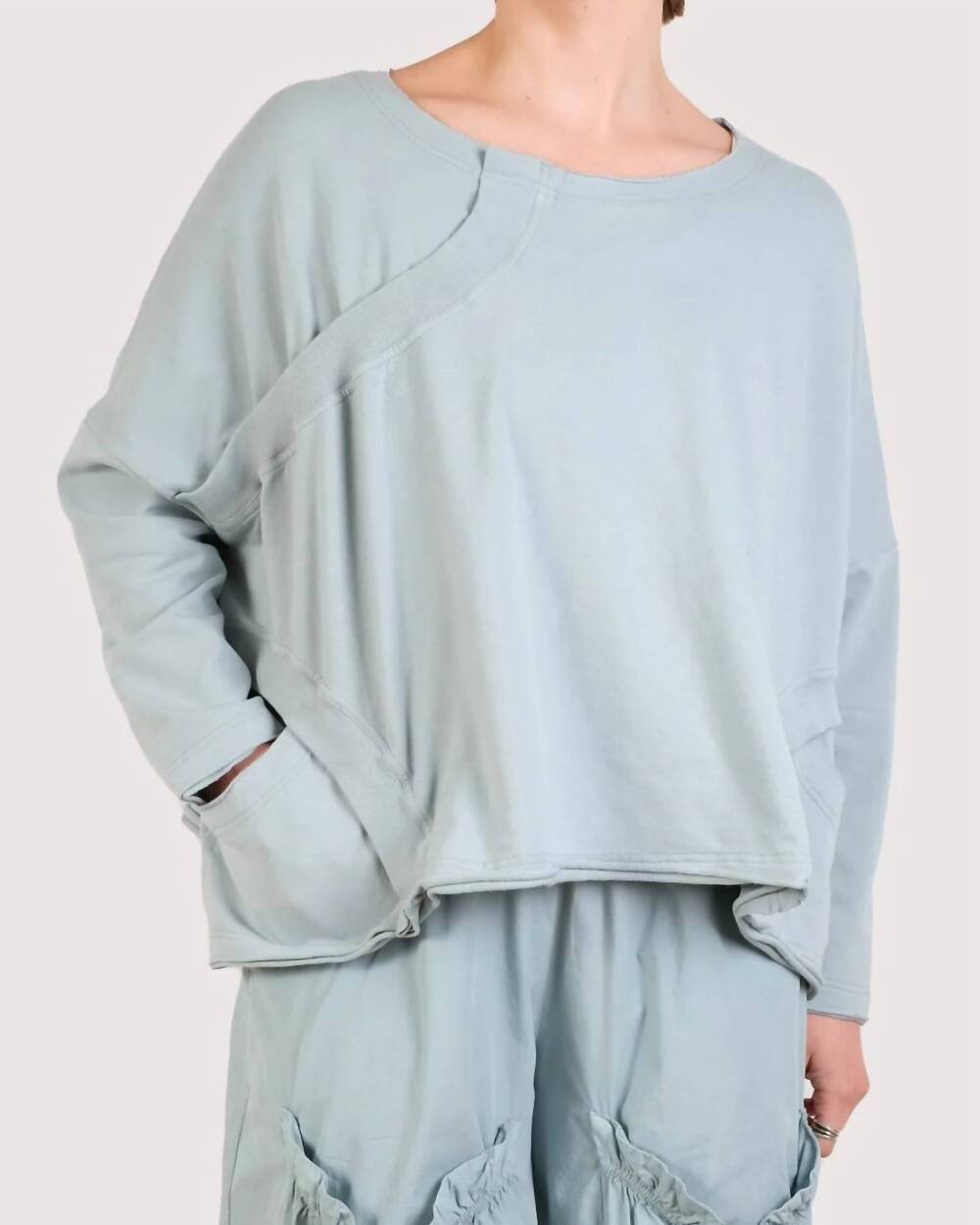 NEW RUNDHOLZ BLACK LABEL two pocket sweatshirt in mint